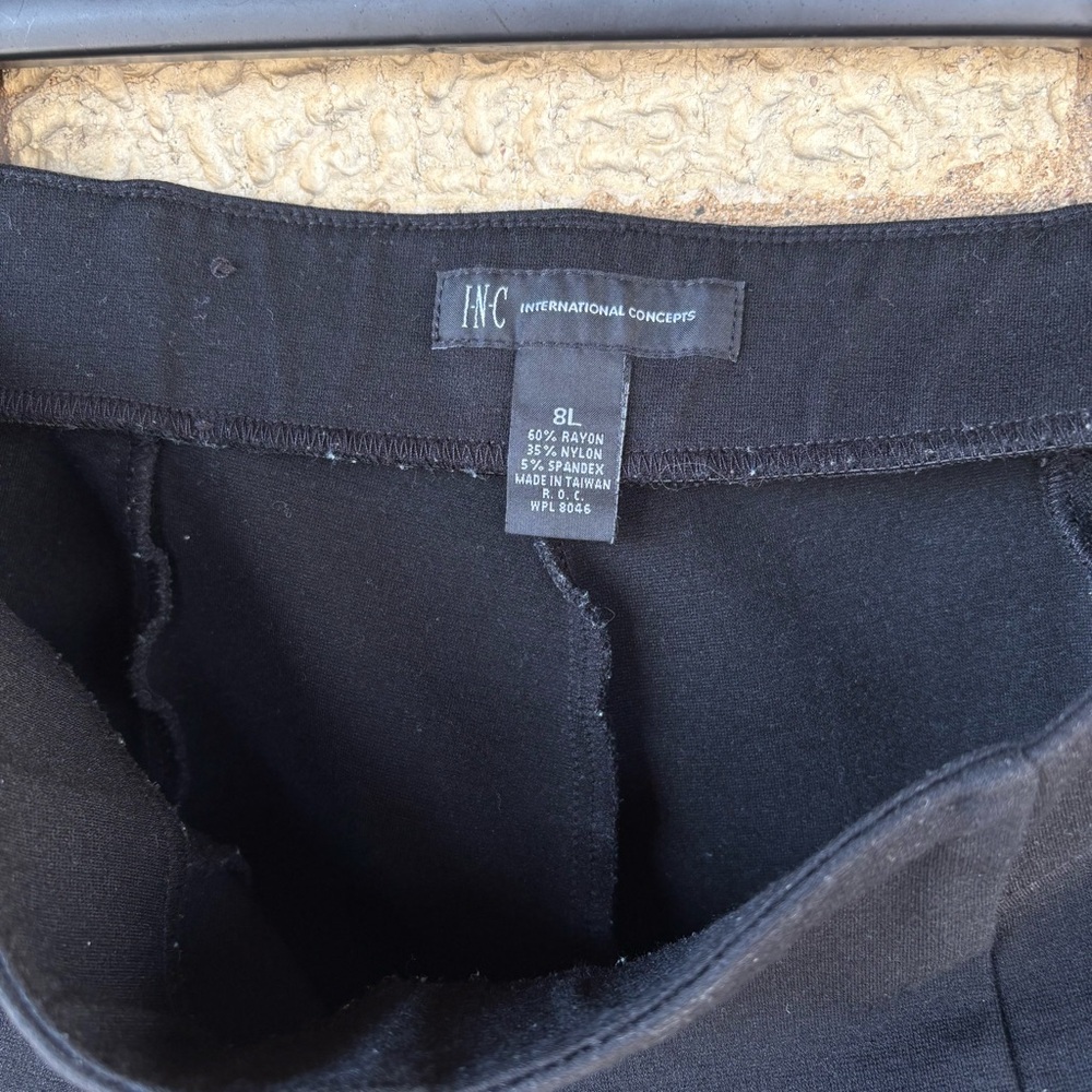 INC International Concepts Black Boot-Cut Dress Pants - Picture 4 of 6